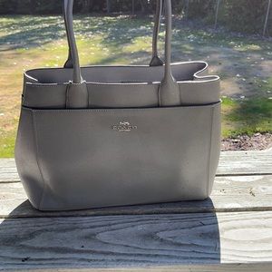 Grey coach tote bag